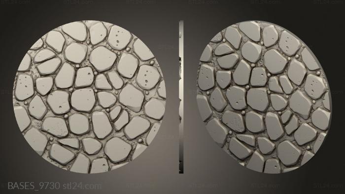 Базы (МОДУЛЬНЫЙ ТОППЕР ДЛЯ ГОБЛИНОВ, BASES_9730) 3D модель для ЧПУ станка