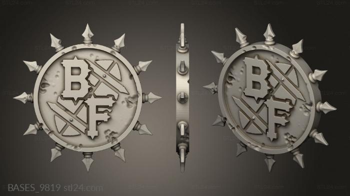 Bases (Necromantic Undead Tokens Necro COIN, BASES_9819) 3D models for cnc
