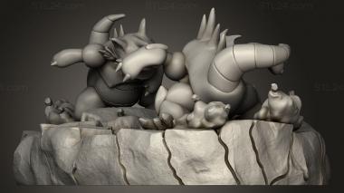 Bases (NIDOKING VS RHYDON NIDOKING VS RHYDON, BASES_9830) 3D models for cnc