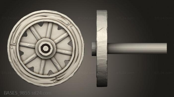 Bases (Props Carnival Cart Wheel Small, BASES_9855) 3D models for cnc