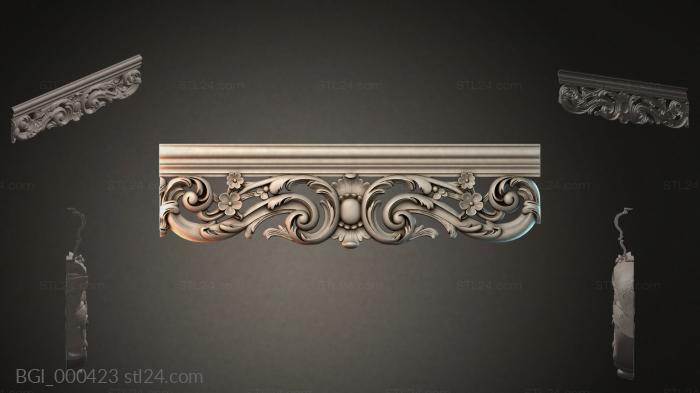Повторяющийся декор, багеты (BGI_000423) 3D модель для ЧПУ станка