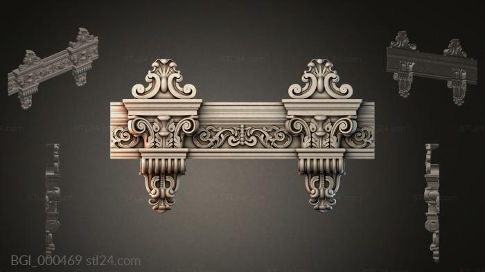 Повторяющийся декор, багеты (BGI_000469) 3D модель для ЧПУ станка