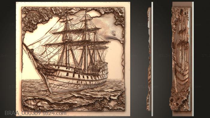 Ship off the coast - signs of damage
