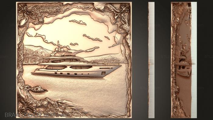 Архитектура, Море и Пейзажи (Покой и яхта — символ достатка, BRAA_000439) 3D модель для ЧПУ станка