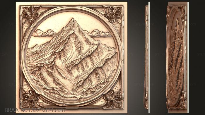 Архитектура, Море и Пейзажи (Горы на рассвете — стражи холода, BRAA_001352) 3D модель для ЧПУ станка