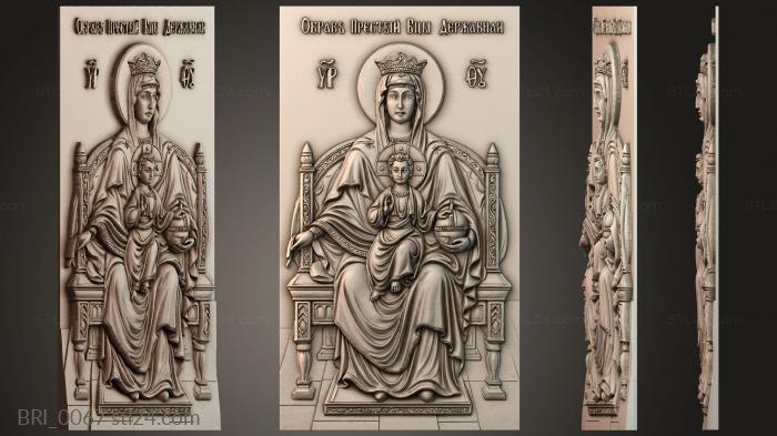 Барельефы икон (BRI_0067) 3D модель для ЧПУ станка
