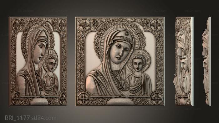 Барельефы икон (BRI_1177) 3D модель для ЧПУ станка