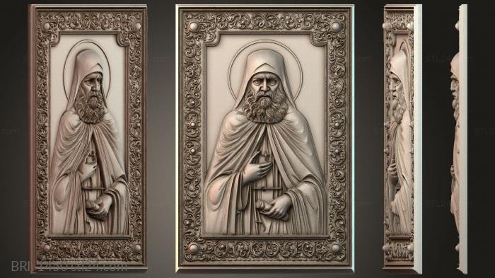 Барельефы икон (BRI_1450) 3D модель для ЧПУ станка