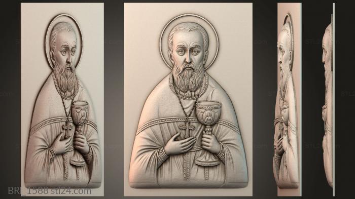 Барельефы икон (BRI_1588) 3D модель для ЧПУ станка