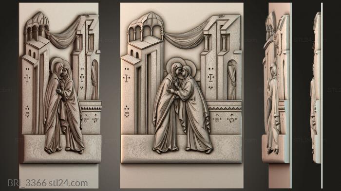Барельефы икон (BRI_3366) 3D модель для ЧПУ станка