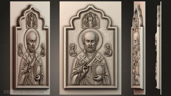 Барельефы икон (BRI_6056) 3D модель для ЧПУ станка
