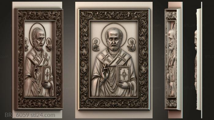 Барельефы икон (BRI_6059) 3D модель для ЧПУ станка