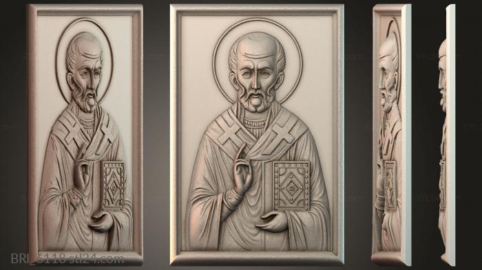 Барельефы икон (BRI_6118) 3D модель для ЧПУ станка