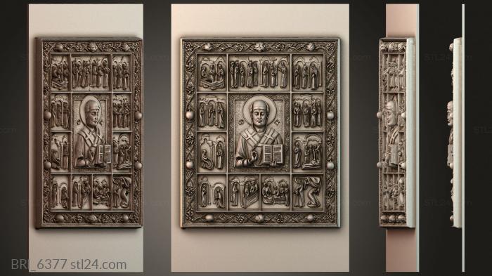 Барельефы икон (BRI_6377) 3D модель для ЧПУ станка
