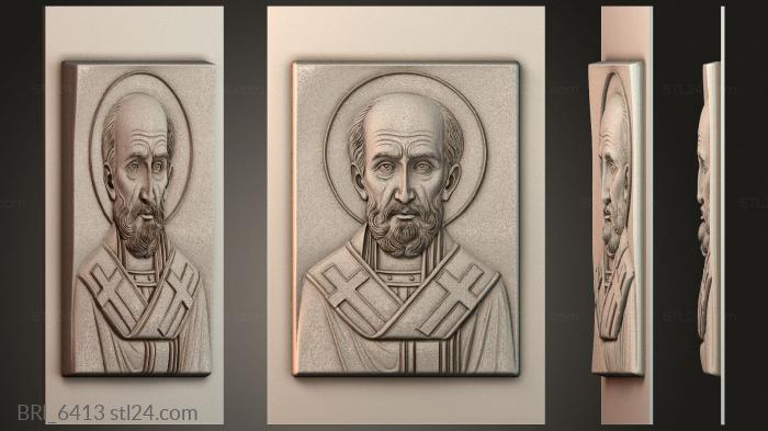 Барельефы икон (BRI_6413) 3D модель для ЧПУ станка