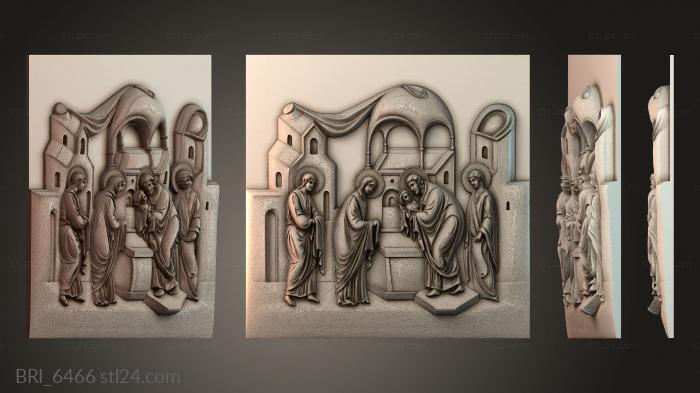 Барельефы икон (BRI_6466) 3D модель для ЧПУ станка