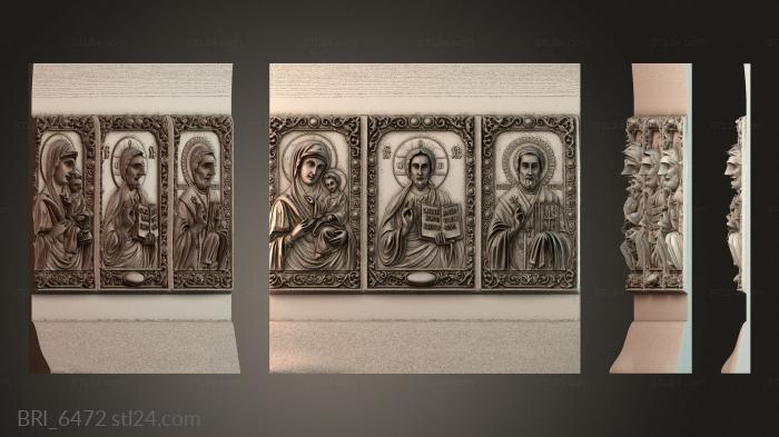 Барельефы икон (BRI_6472) 3D модель для ЧПУ станка