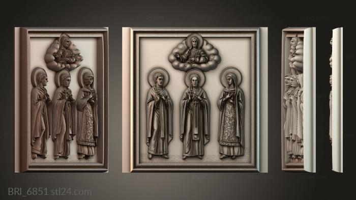 Барельефы икон (BRI_6851) 3D модель для ЧПУ станка
