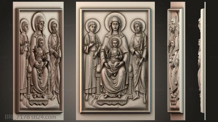 Барельефы икон (BRI_7178) 3D модель для ЧПУ станка