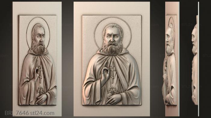 Барельефы икон (BRI_7646) 3D модель для ЧПУ станка