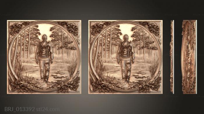 Охота и животные (BRJ_013392) 3D модель для ЧПУ станка