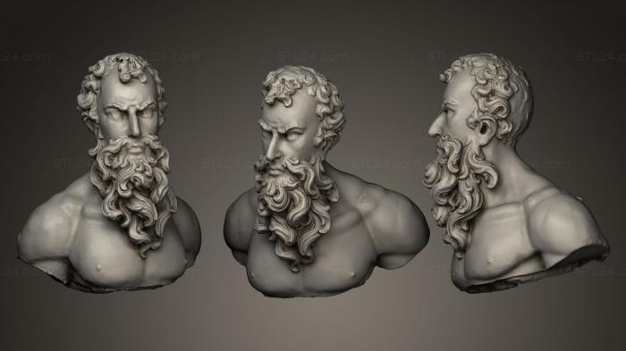 Busts and heads antique and historical (Figurehead of HMS Thames 1823, BUSTA_0041) 3D models for cnc