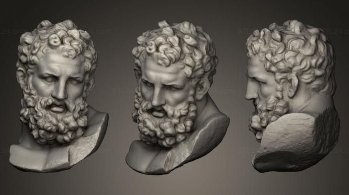 Бюсты и головы античные и исторические (Геракл из МЕТ, BUSTA_0059) 3D модель для ЧПУ станка