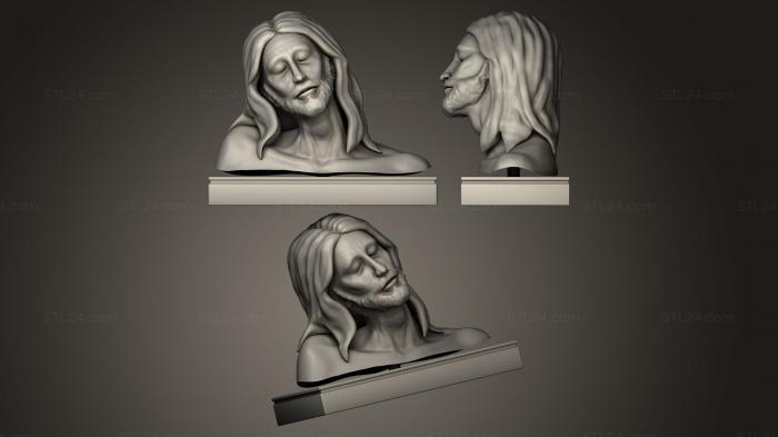 Бюсты и головы античные и исторические (Статуя Иисуса, BUSTA_0074) 3D модель для ЧПУ станка