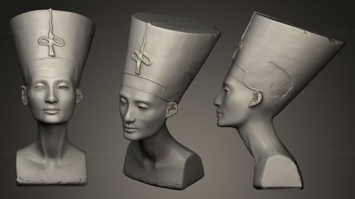 Бюсты и головы античные и исторические (Нефертити Берлин, BUSTA_0104) 3D модель для ЧПУ станка