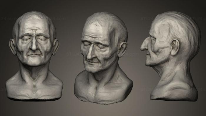 Busts and heads antique and historical (Old Man Face sculpt, BUSTA_0108) 3D models for cnc
