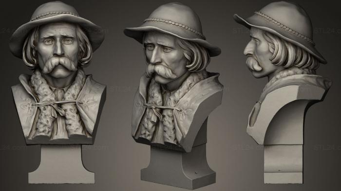 Busts and heads antique and historical (Wojciech Brzega hunter, BUSTA_0176) 3D models for cnc