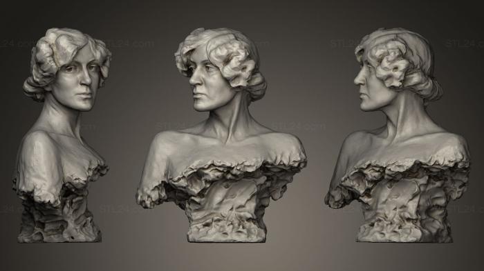 Бюсты и головы античные и исторические (Женщина Луна Амалия Дрекслер, BUSTA_0178) 3D модель для ЧПУ станка