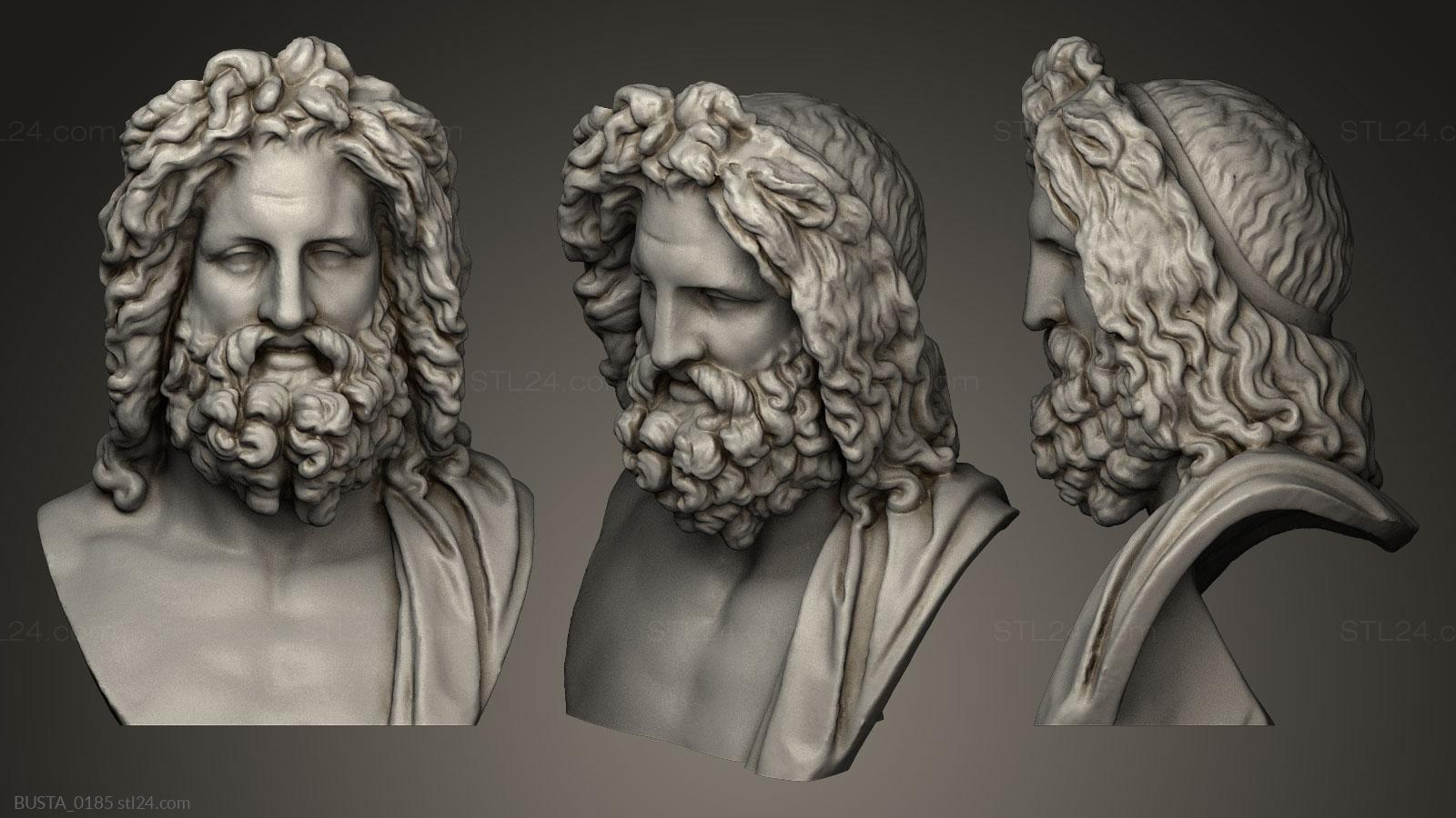 Busts and heads antique and historical - Zeus of Otricoli, BUSTA_0185