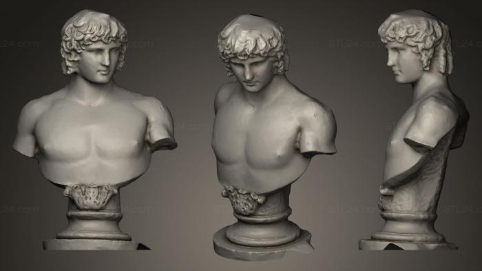 Бюсты и головы античные и исторические (Антониус Музей Дель Ватикано, BUSTA_0195) 3D модель для ЧПУ станка