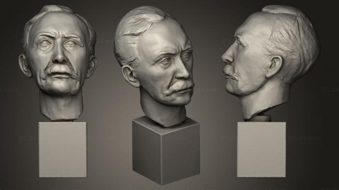 Бюсты и головы античные и исторические (Баста Адольфа Капара, BUSTA_0246) 3D модель для ЧПУ станка