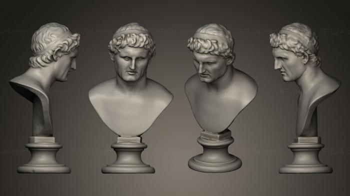 Busts and heads antique and historical (Busto de Seleuco I Nicator V 144, BUSTA_0252) 3D models for cnc