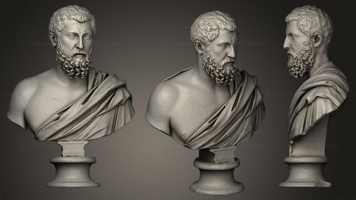 Busts and heads antique and historical (Bust of a rhetorician 2, BUSTA_0254) 3D models for cnc