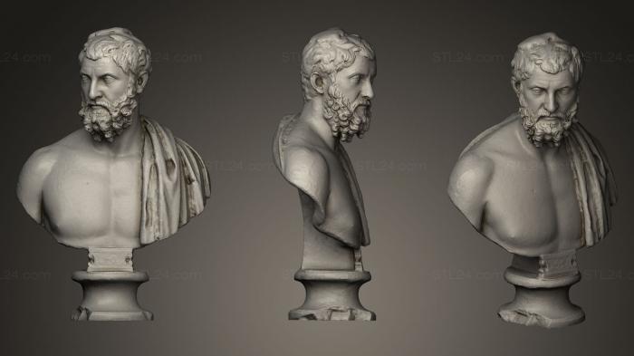 Busts and heads antique and historical (Bust of a rhetorician, BUSTA_0255) 3D models for cnc