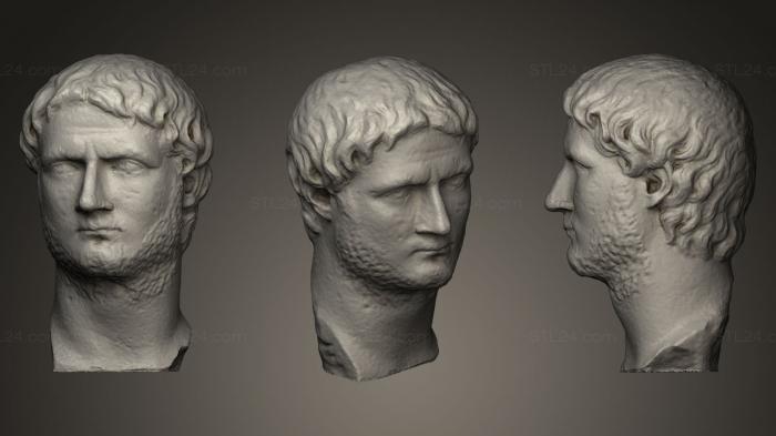 Busts and heads antique and historical (Portrait of the Emperor Gallien, BUSTA_0301) 3D models for cnc