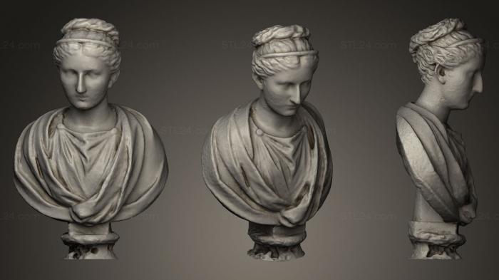 Busts and heads antique and historical (Sabina Example for Teletourism Course, BUSTA_0305) 3D models for cnc