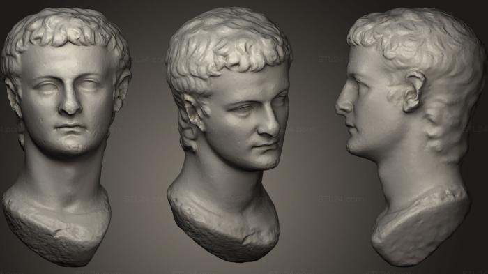 Busts and heads antique and historical (The Getty Caligula, BUSTA_0313) 3D models for cnc