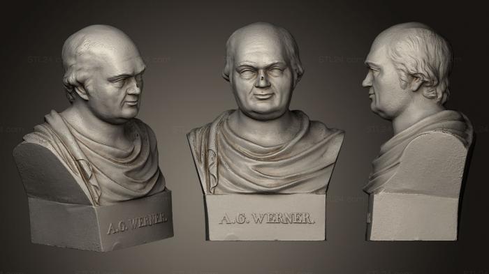 Busts and heads antique and historical (Abraham Gottlob Werner, BUSTA_0316) 3D models for cnc