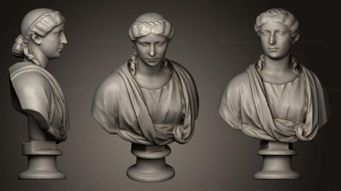 Busts and heads antique and historical (Agrippina Minor Inv 1914 n 89, BUSTA_0317) 3D models for cnc
