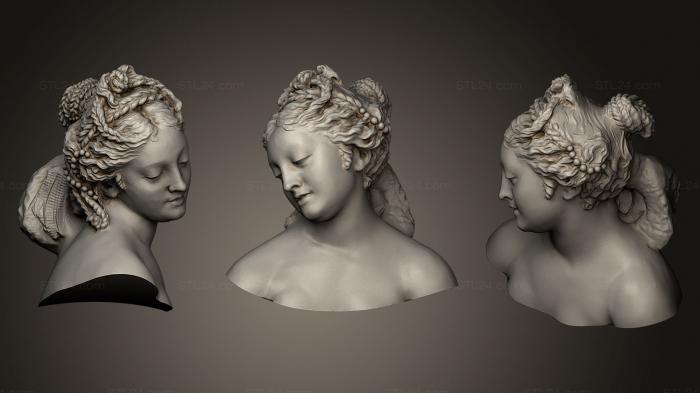 Busts and heads antique and historical (Baigneuse Gabriel Buste, BUSTA_0329) 3D models for cnc