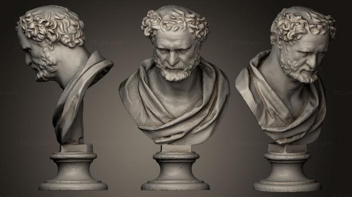 Busts and heads antique and historical (Busto de Empdocles, BUSTA_0348) 3D models for cnc