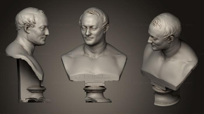 Busts and heads antique and historical (Carl Ludwig Friedrich von Hinckeldey, BUSTA_0360) 3D models for cnc