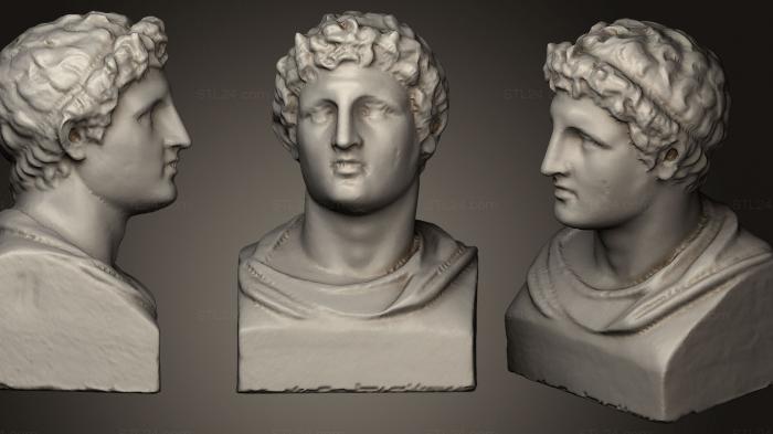 Бюсты и головы античные и исторические (Герма де Деметрио Полиорсетес, BUSTA_0415) 3D модель для ЧПУ станка