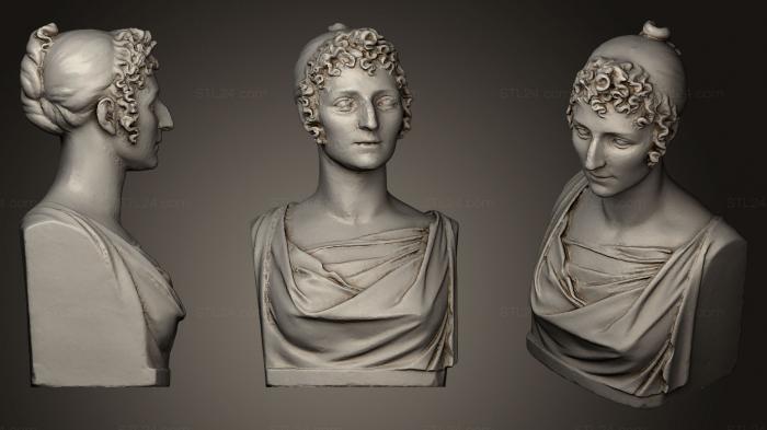 Бюсты и головы античные и исторические (Луиза Грфин фон Во, BUSTA_0447) 3D модель для ЧПУ станка