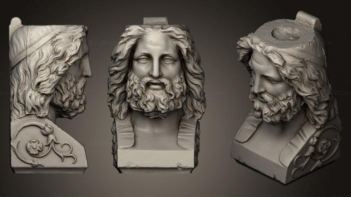 Busts and heads antique and historical (Male head of a herm, BUSTA_0449) 3D models for cnc