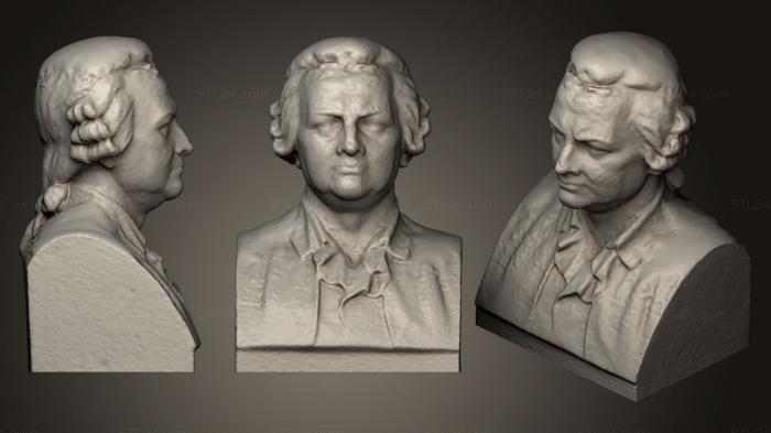 Бюсты и головы античные и исторические (Скульптура Михаила Ломоносова, BUSTA_0465) 3D модель для ЧПУ станка